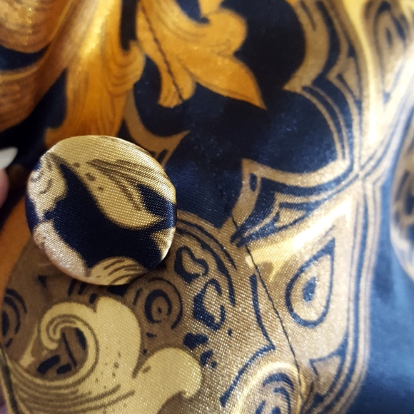 Collections 90's🔥Vtg Oversized Golden Brown Silky Bomber Jacket - Picture 11 of 15